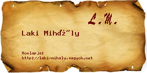 Laki Mihály névjegykártya